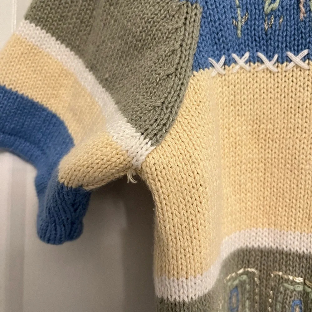 90s vintage cottagecore Koret Francisca knit sweater, size Petite - Picture 13 of 13